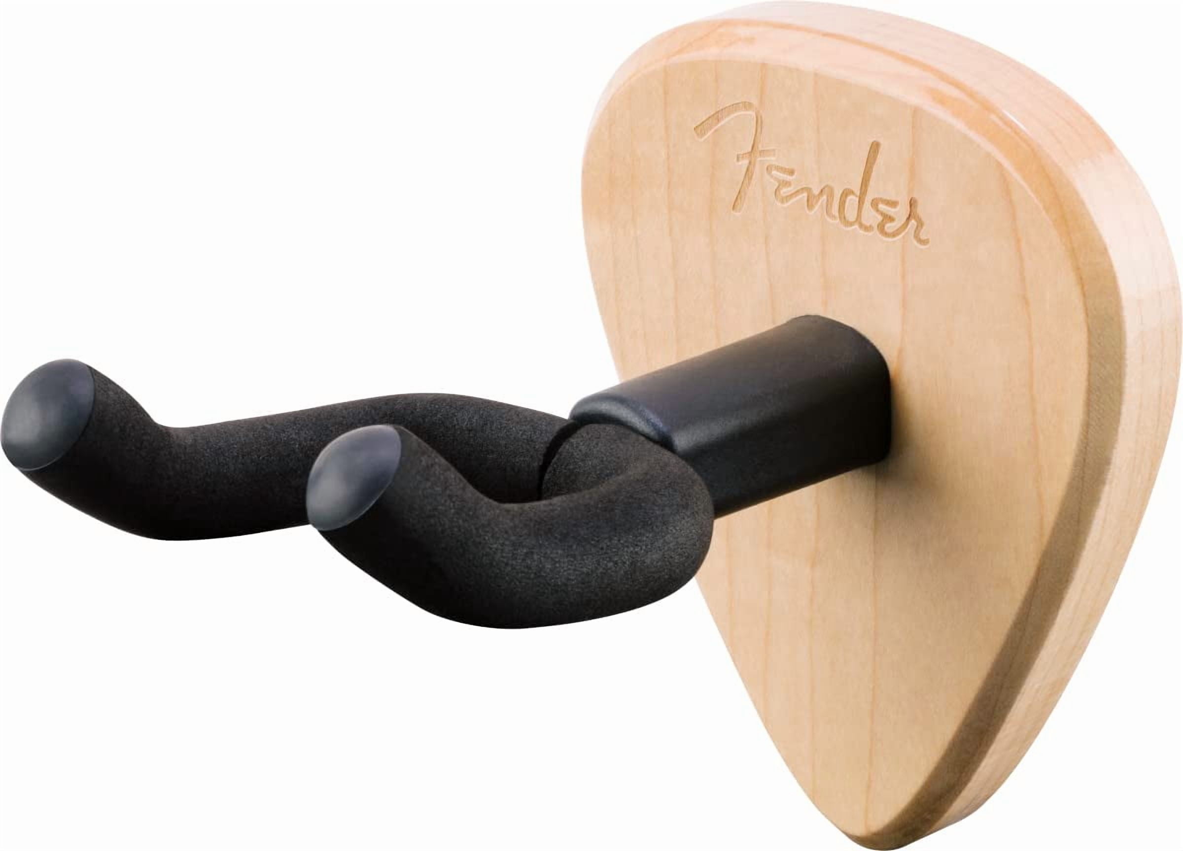 Fender 351 Guitar Wall Hanger - Maple 1 Pack Bundle FCT-2 Pro Color Clip-On Tuner