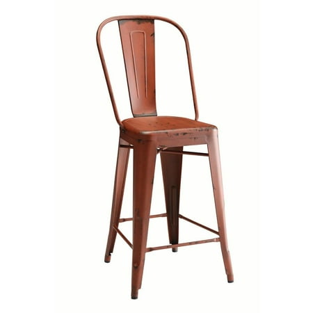 - Coaster Company Lahner Traditional Counter Chair Set of Two, Red