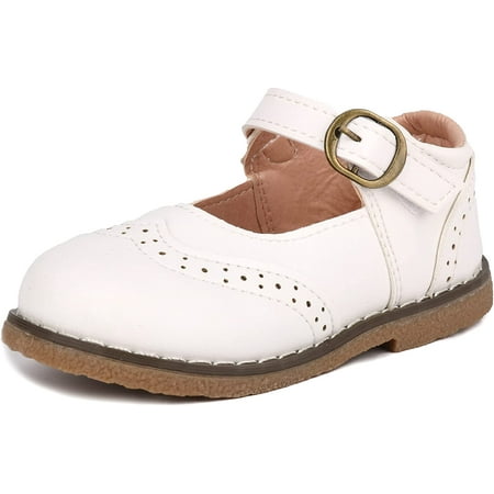 

Toddler Boys Girls Dress Shoes Kids Classic Perforated Flats