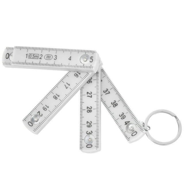 Règle Pliable, Règle Pliante en Plastique Compact 2Pcs 50cm Pratique pour la Menuiserie Blanche