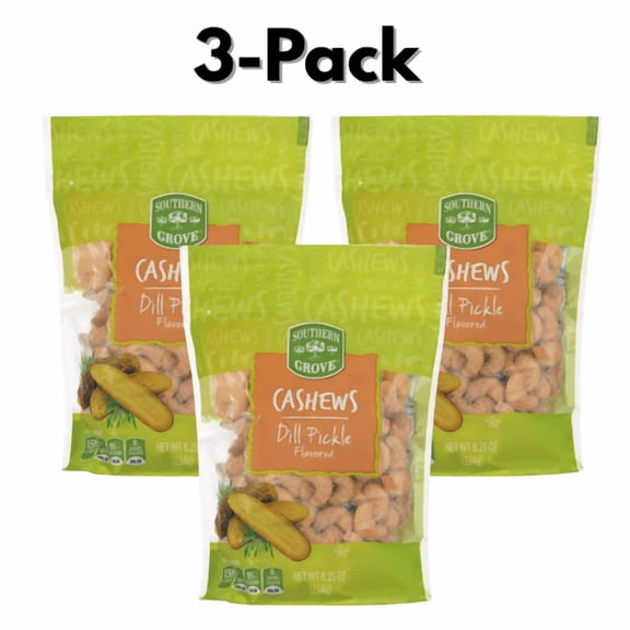 Southern Grove Cashews Dill Pickle Flavored 3-Pack 8.25 oz