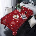 thumbnail image 1 of Rectangle Patriotic Memorial Tablecloth 60 x120 Stainproof Tablecloths,Wipeable Table Cloth Wrinkle-Free for Round/Rectangle/Oval/Square/Dining/Party,Stars Red Blue Fireworks 4th of July, 1 of 1