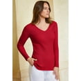 thumbnail image 5 of Jessica London Women's Plus Size V-Neck Ribbed Sweater, 5 of 5