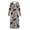 Black cat Pumpkin Pattern, variant on Button Down Full Length Nightgown for Indoor Bedtime, Elastane Polyester Blend Long Sleeve Lightweight House Dress, Spooky Jack Ghost