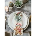 thumbnail image 2 of Gingerbread Christmas Cloth Napkins Set of 4 Reusable Dinner Napkins, Xmas Balls Branches Farmhouse Cocktail Napkin Washable Table Napkins for Wedding/Holiday Party/Baby Shower 20"x20", 2 of 7