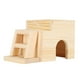 thumbnail image 1 of Animal PEQUEÑO de madera resistente a mordeduras, casa para dormir de hámster, nido de juguete, suministros para mascotas, 1 of 5