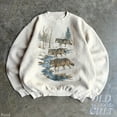 thumbnail image 5 of Vintage Wolf Pack Sweatshirt | Winter Forest Wildlife Pullover, 5 of 7