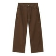 thumbnail image 3 of HCNTES Mens Jeans Regular Fit Comfort Waist Regular Fit Jeans Men Casual Pant Elastic Waist Jeans(Coffee,M), 3 of 7