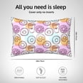 thumbnail image 4 of KLL Donuts and Coffee Pattern Silk Pillowcase for Hair and Skin Standard Size 20"X 30" Soft Breathable Pillow Covers for Sleeping, 4 of 7