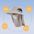thumbnail image 4 of Kmdttou Men's Outdoor Face Hat Mountaineering Fishing Sun Shade Sunscreen Hat Large Shawl Fisherman's Hat ,Eco-Friendly Straw Sun Hat, 4 of 7