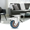 thumbnail image 6 of HEMOTON 3 Inch Industrial Caster PVC Rolling Wheels with Brake for Trolley Chair, 6 of 8