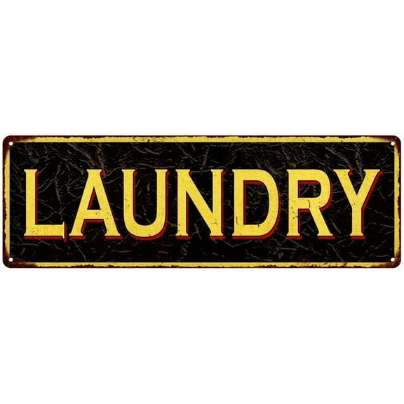LAUNDRY Vintage Looking Metal Sign Home Decor 8x24 108240032015