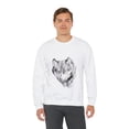 thumbnail image 5 of Wolf Crewneck Sweatshirt, Image Applied by Hoffstalle, Sizes S to 5XL, 5 of 7