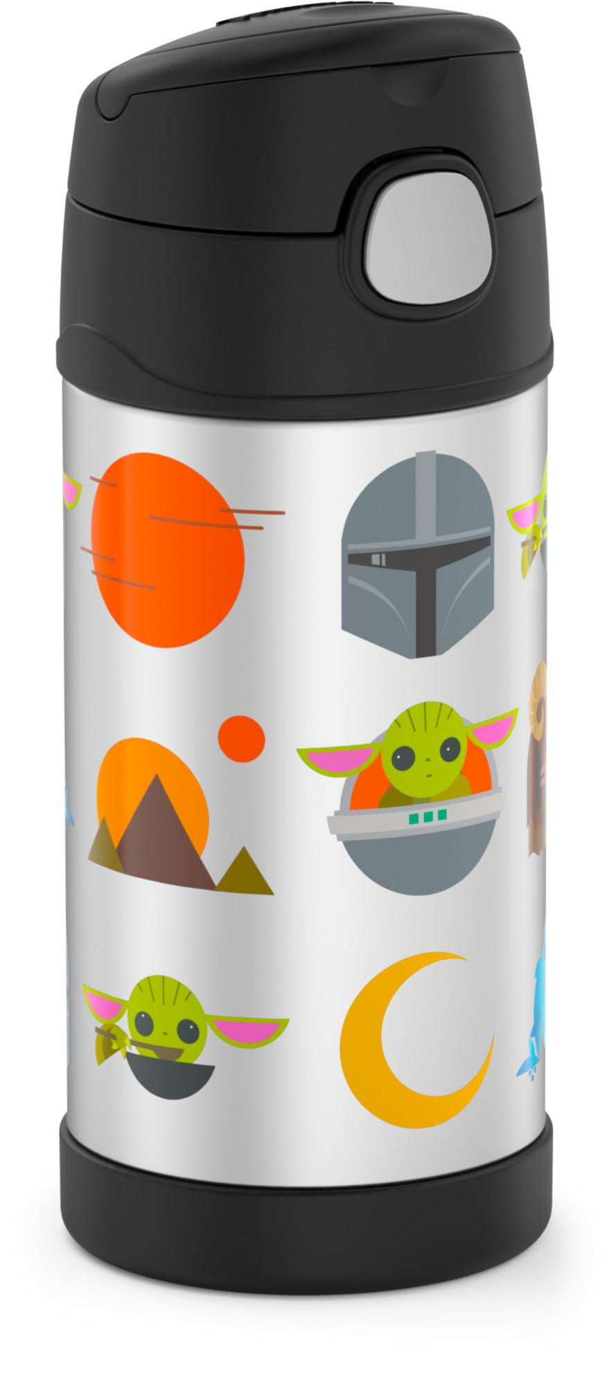 Thermos 12oz FUNtainer Water Bottle with Bail Handle - Gray Baby Yoda