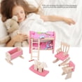 thumbnail image 3 of GLOGLOW Muebles de casa de mu?ecas, Muebles en Miniatura de casa de mu?ecas de Madera Rosada, Juguete para ni?os para 1:12, Accesorios de casa de mu?ecas(Dormitorio Infantil) Ecomeon no, 3 of 4
