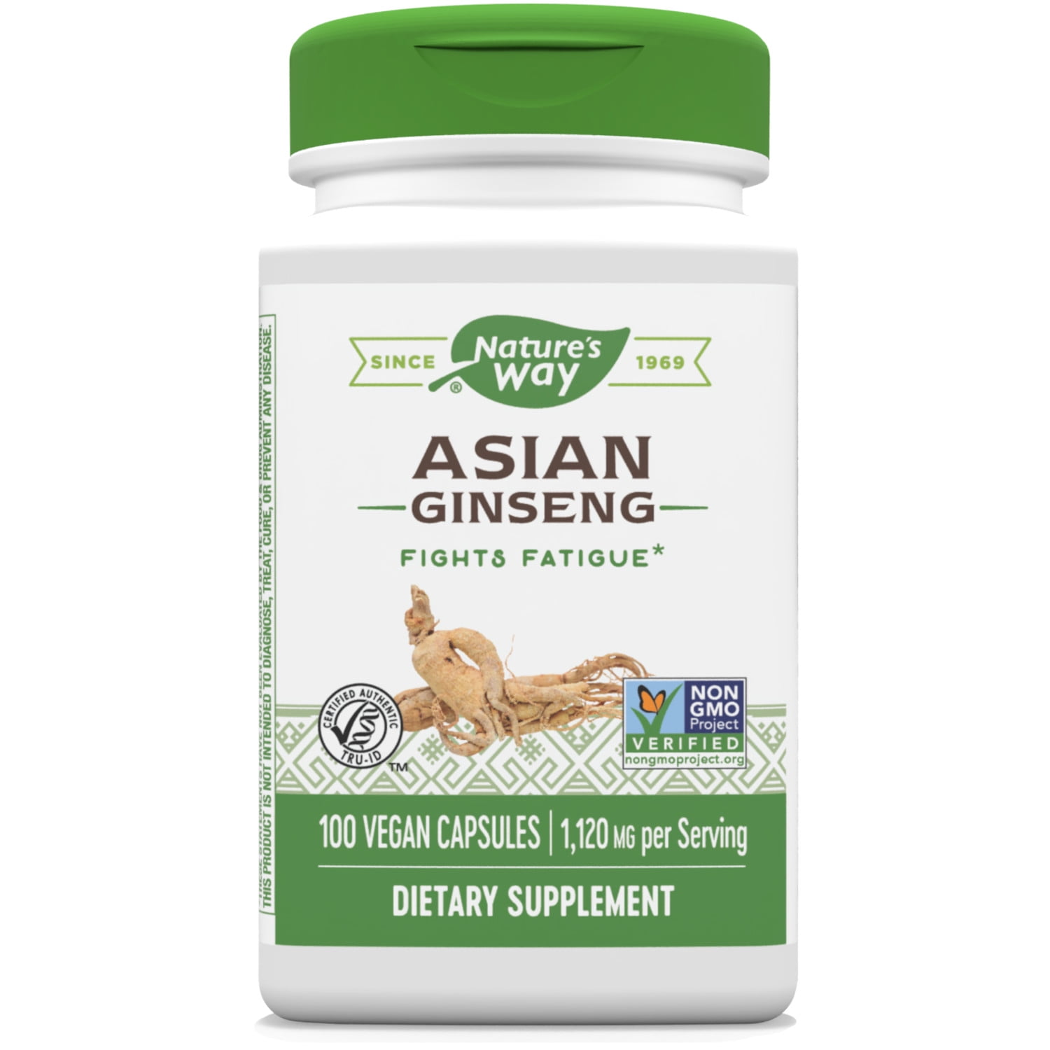 Nature's Way Premium Herbal Asian Ginseng, 1,120 mg per serving, 100