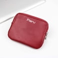 thumbnail image 1 of Creative Ladies Mini PU Leather Money clips Gift Small Money Bag Zipper Card Holders Women Coin purse Card Pouch RED, 1 of 8