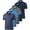 Z976, variant on SPEEDRUN 5 Pack Mens Golf Shirts Fast Dry Performance Polo Shirt Short Sleeve Moisture Wicking Casual Workout Collared Shirt Black/Grey/Light Grey/Navy/Grey Blue 3XL