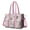 Pioneer Flower Floral-3, variant on Teacher Tote Bag,Pioneer Flower Floral Print Pattern Teacher Utility Tote Bag,Large Work Tote Bags for Women with Multiple Pockets,Top Zipper Closure,13.8x10.6x6.7 Inch