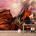 thumbnail image 3 of IDEA4WALL 6pcs Dark Evil Dragon Peel and Stick Wallpaper Removable Wall Murals Large Wall Stickers for Home Decoration, 100"x24", 3 of 5