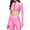 Hot Pink, variant on Women's Metallic Glossy Crop Top Long Sleeve PU Leather Front Zipper Steampunk Tank Top for Club Party Hot Pink M