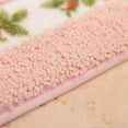 thumbnail image 2 of Nvzi Elegant Rose Flower Bathroom Rugs Bath Mat Door Mat Kitchen Welcome Mat Soft Non Slip Absorbent Rug Pink 16" X 24", 2 of 2