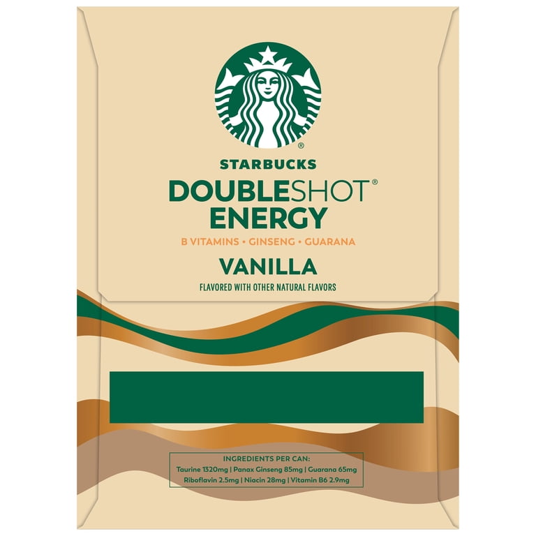 Starbucks Doubleshot Energy Vanilla Coffee Drink 11 oz 4 Pack Cans