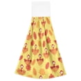 thumbnail image 7 of Haosy 2 Pack Kitchen Wash Cloths with Hanging Loops Absorbent Absorbent Quick Drying Hand Towels, Cartoon Turkeys and Leaf, 7 of 7