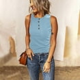 thumbnail image 3 of Women's Tank Top Summer Tops Beach Casual Crew Neck Sleeveless Tunic Blouse Shirt, 3 of 3