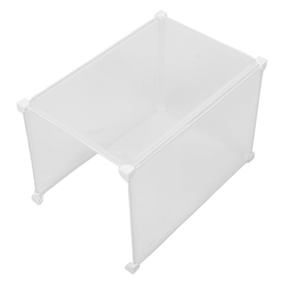 LOLIPPYY Clear Plastic Cat Litter Box Enclosure with Splash Shield for Medium Large Cats