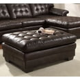 thumbnail image 3 of 1PerfectChoice 3Pcs Nigel Dark Brown Leather Sectional Sofa Set Ottoman, 3 of 3