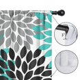 thumbnail image 4 of Blackout Kids Curtains,Black Turquoise and Gray Floral Pattern Childrens Insulated Curtains Set Of 2,Bedroom Essentials,Toddler Room Decor 42x84in(106x213cm), 4 of 5