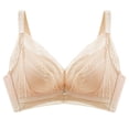 thumbnail image 1 of Abcnature Full Coverage Bras for Women Solid Seamless Underwear without Steel Rims Detachable Chest Sagging Wave Pattern Bras, 1 of 4