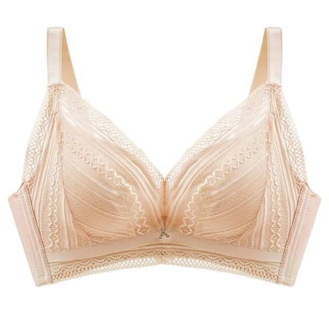 Abcnature Full Coverage Bras for Women Solid Seamless Underwear without Steel Rims Detachable Chest Sagging Wave Pattern Bras