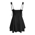 thumbnail image 5 of Minivestido corsé de verano para mujer - Sin mangas, sin espalda - Dobladillo con volantes - Tirantes con lazo - Fiesta/club - S-XL, 5 of 5