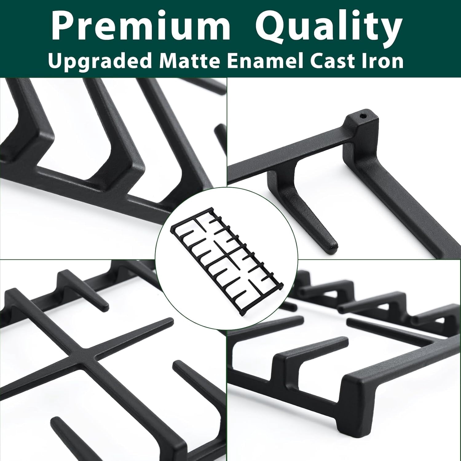 WB31X27150 Burner Grates Cooktop Replacement Parts for GE Grates JXGRATE1 GE Range Grates Center Grate Gas Stove Parts Stove Grates JGB735SPSS Cast Iron Grates JGBS66REKSS Cooktop Grates 1 Pcs