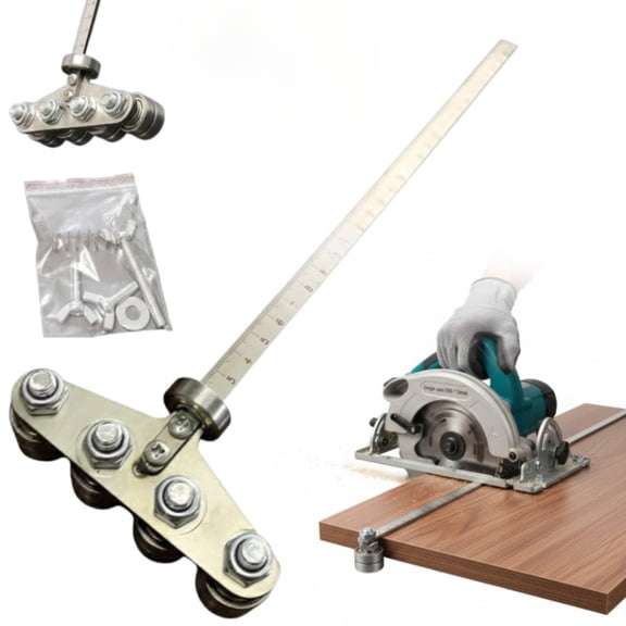 Positioning Calipers for Precise Measurements & Easy Wood Cutting, Stainless Steel Precision Cutting Guide for Circular Saws, Adjustable Guide Rail, Positioning Calipers for Circular Skill Hand Saw