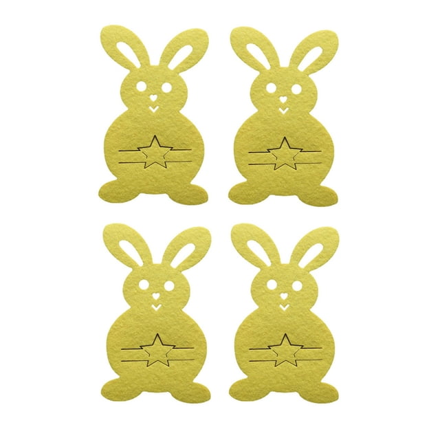TanSiDing Easter Cutlery Pocket Silverware Holder, Bunny Design Utensil Pouch for Table Setting, Festive Party Supplies, Reusable Cloth Napkin Bag for Holiday Dining Decor