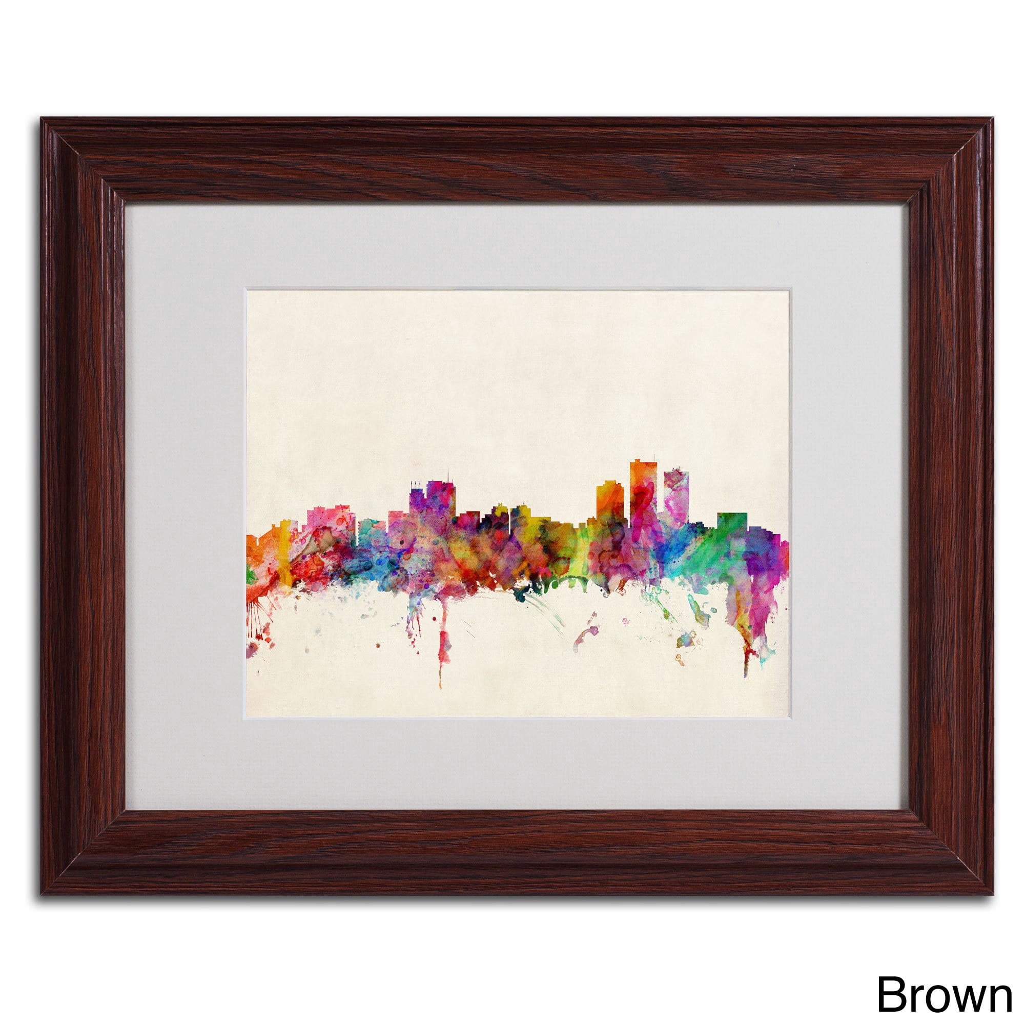 Trademark Fine Art "Anchorage, Alaska" Canvas Art by Michael Tompsett, Wood Frame