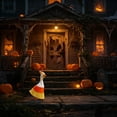 thumbnail image 6 of AuroraX 23 inch Porch Goose Thanksgiving Outfit Sets Pumpkin Dress Porch Goose Clothes Set 17 19 20 inch Funny Porch Goose Accessories Summerween Party Decorations, 6 of 6