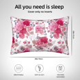 thumbnail image 4 of Disketp Peonies And Roses Satin Pillowcase for Hair and Skin - Satin Pillow Cases Standard Size 20x30 inches with Zipper,Gifts for Women Men (without pillow core), 4 of 6