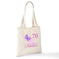 thumbnail image 6 of CafePress - 70 & Fabulous (Plumb) Tote Bag - Unisex Canvas Tote Bag, Beige, 1-Piece, 6 of 6