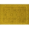 thumbnail image 1 of Ahgly Company Machine Washable Indoor Rectangle Oriental Yellow Traditional Area Rugs, 2' x 5', 1 of 4
