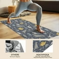 thumbnail image 4 of DarkGray Cartoon Dinosaurs Pattern Hot Yoga Mat Towel Non Slip for Hot Yoga - Quick-Drying Yoga Mat Cover with 4 Corner Pockets with Travel Bag - Hot Yoga Towel Non Slip 74"x26", 4 of 6