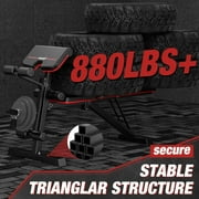 Weight Bench Press, Adjustable Workout Benches for Home Gym Dumbbell Exercise, 800 LB Stable Incline Decline Bench for Full Body Workout, 2 Sec Fast Folding Strength Training Sit up Bench