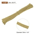 thumbnail image 2 of Uxcell 65Ft 1/4 Inch (6mm) Diamond Braided Polypropylene Rope Suitable for Flagpole Camping Crafting, Khaki, 2 of 6
