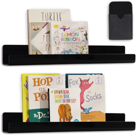Estante magnética para libros CONIJIWA, 2 piezas, porta bolígrafos de acrílico