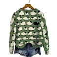 thumbnail image 1 of Tops de Larga de Otoño para Mujer, Suéteres de Cuello Redondo con Estampado 3D, Ropa Informal Holgada y Elegante para Vacaciones MYzq03 XXXL, 1 of 3