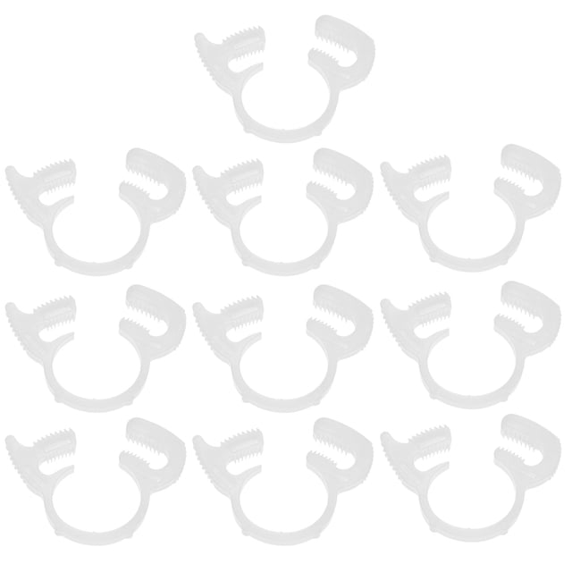 Uxcell 10-Pack Abrazaderas de Manguera de Nylon de Doble Agarre 9/16" 13.5-15.5mm Blanco