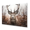 thumbnail image 2 of Designart "Monochrome Photography of Deer II" Animals Metal Art Living Room, 2 of 5